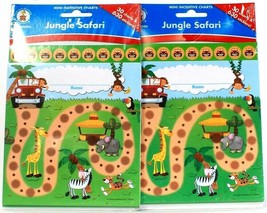 2 Carsen Dellosa Publishing Jungle Safari Mini Incentive Charts With Stickers