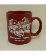 Mackinac Island Michigan Coffee Mug 10 oz Cup Horses Pulling Cart Buildings - $14.99