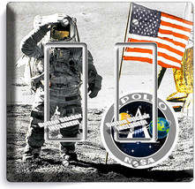 Nasa Space Astronaut Apollo Moon Landing 2 Gfi Switch Wall Plate Room Home Decor - £9.99 GBP