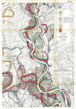 Sheet 13 - 1944 Map Mississippi River Meander Belt Alluvial Valley Harold Fisk - $13.81+