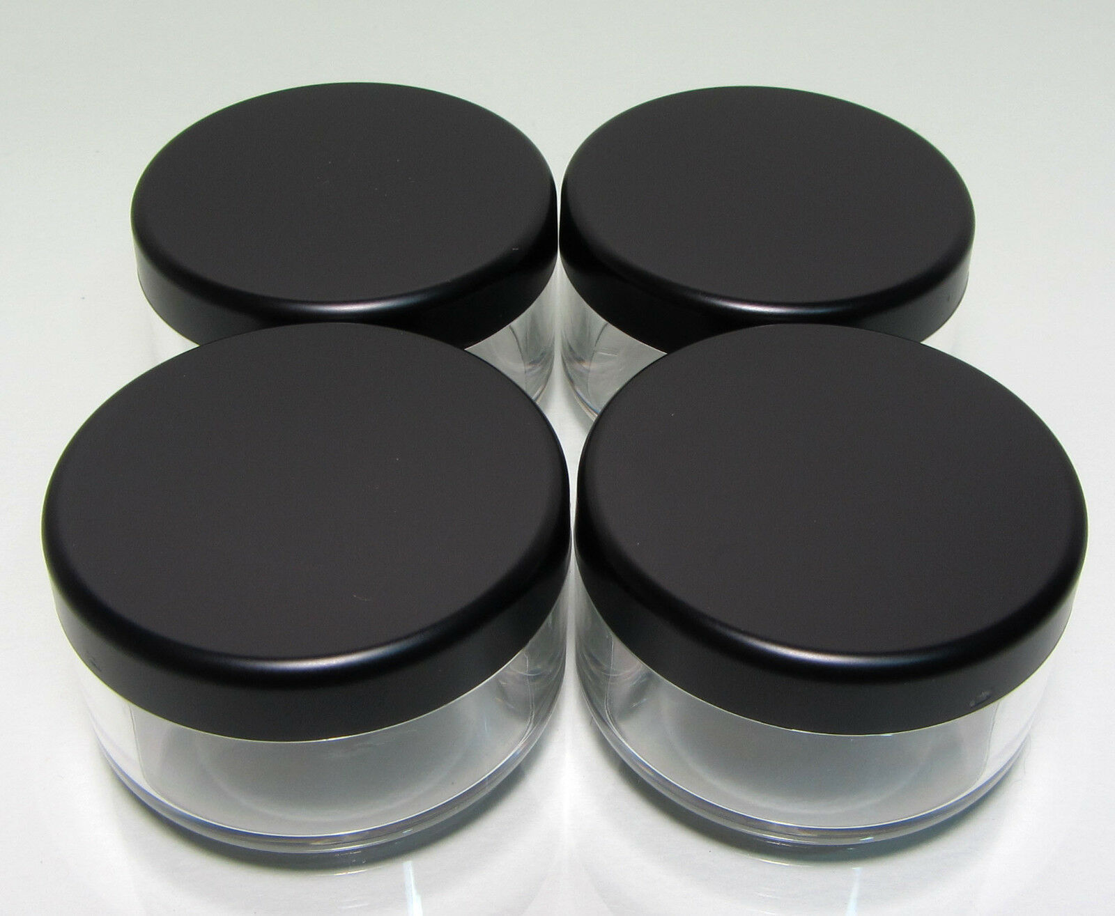 100 Cosmetic Jars Empty Plastic Beauty Containers 30 Gram Matte Black