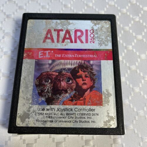 VINTAGE 1982 ATARI 2600 E.T. THE EXTRA-TERRESTRIAL VIDEO GAME CARTRIDGE ...