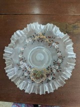 Harrach Victorian Brides Bowl Ruffled Hand Painted 10&quot;  - $222.75