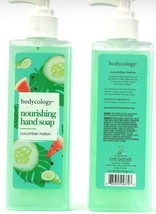 2 Bottles Bodycology Nourishing Hand Soap Pump Cucumber Melon Scented 10 Fl oz image 1