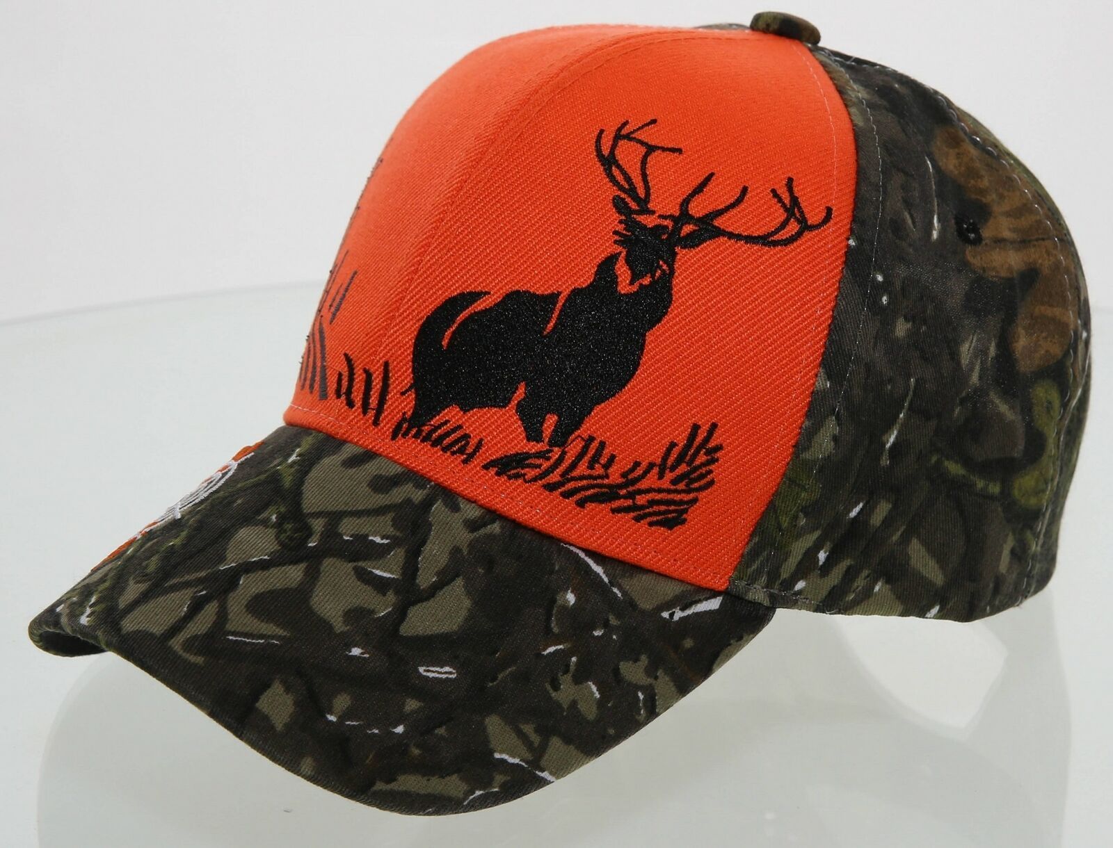 NEW! BULL ELK HUNTING BORN TO HUNT ORANGE CAMO CAP HAT - Men's Hats