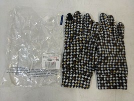 New Lands End Women Fleece-100 Pattern Glove Size L/XL Earthen Brown Hou... - $22.27