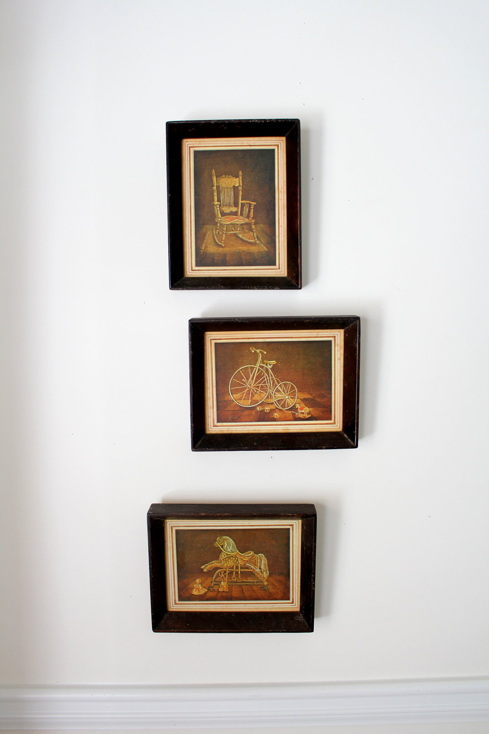 Three Vintage Nursery Wall Hanging Wall Hangings, Mirrors