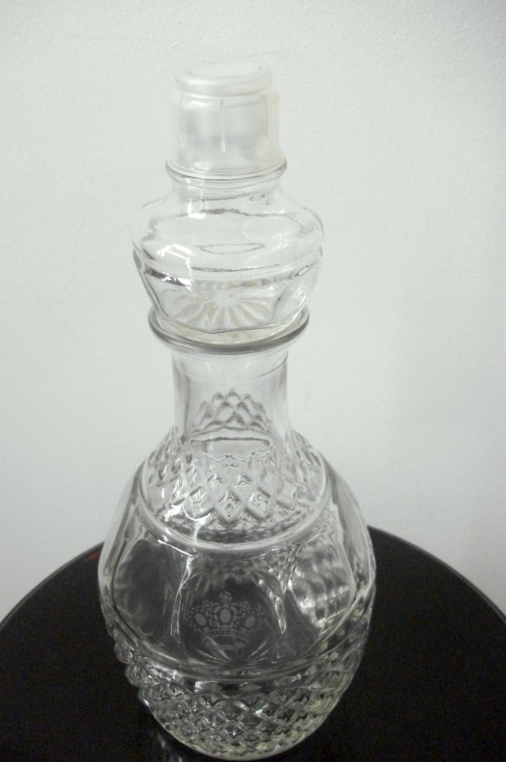 Pair of Vintage Cutglass Wine Decanters Wedding Gift - 1970-Now