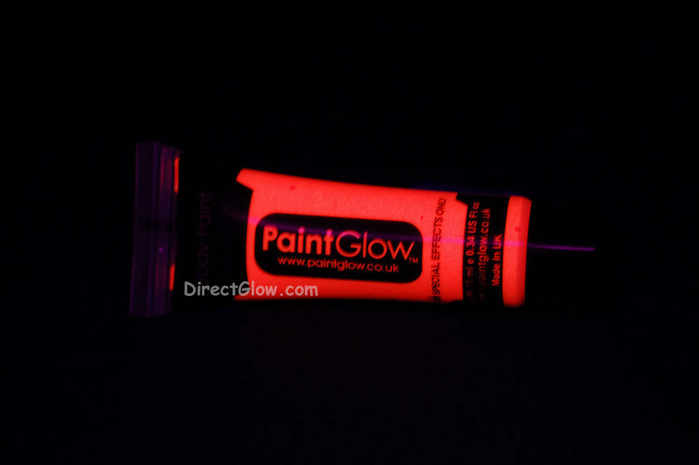Paint Glow 10ml/.34oz Glow in the Dark Face and Body Paint Red Face