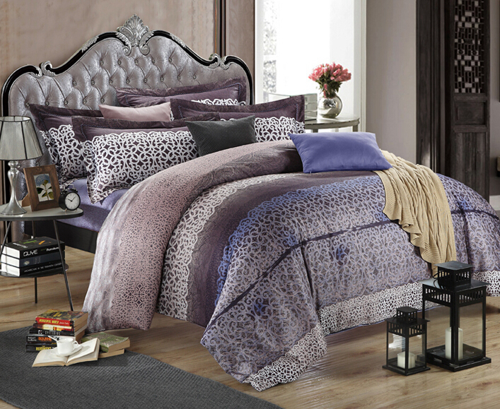 Bedding Set Print Reactive100 Cotton High Thread Count 4 pcs floral