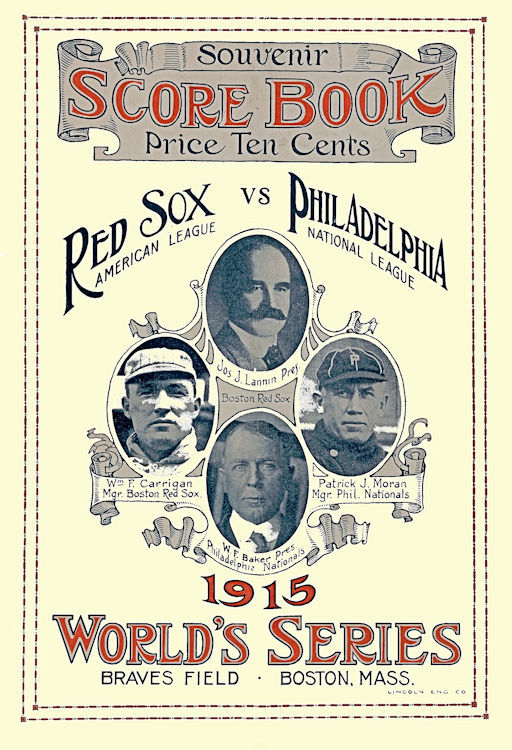 1915 WORLD SERIES Boston Red Sox vs Philadelphia Phillie's poster