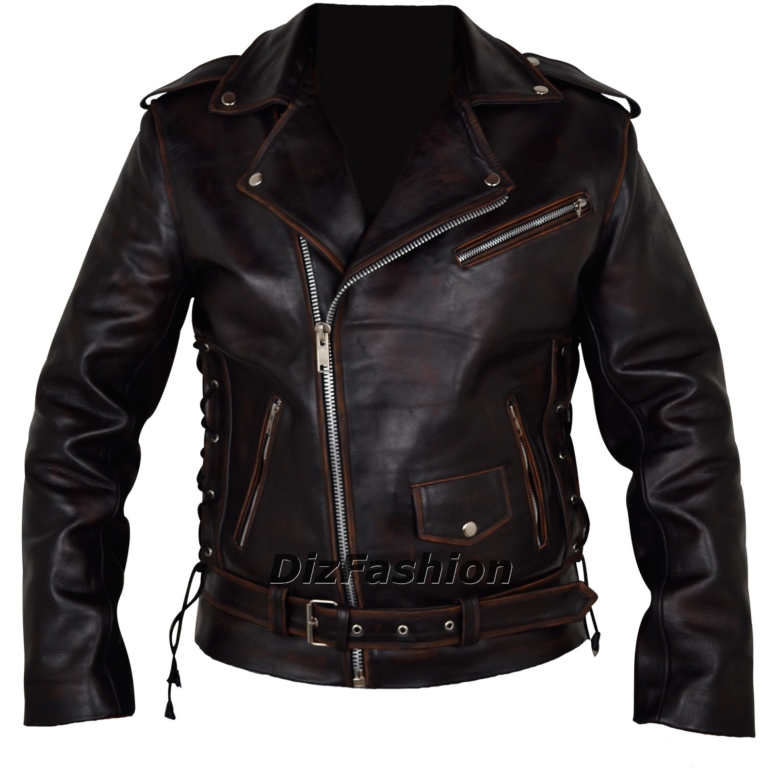 Ghost Rider Leather Jacket Nicolas Cage Hollywood Film Men Motorbike A+ ...