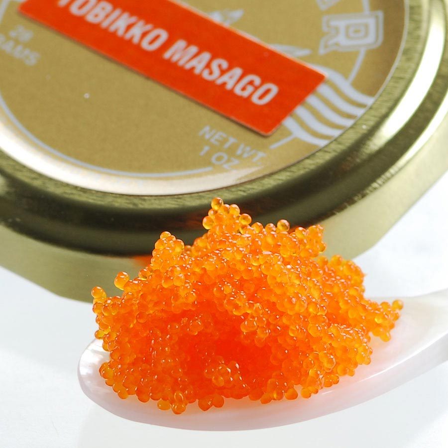 Masago Caviar - 1 Oz, Glass Jar - Food & Beverages