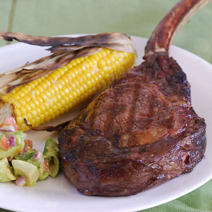 Grass Fed Beef Tomahawk Steaks - 4 pieces, 28-30 oz ea - Food & Beverages