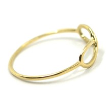 18K YELLOW GOLD INFINITE CENTRAL RING, INFINITY, SMOOTH, BRIGHT, MADE IN ITALY image 2