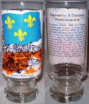 National Flag Fountain Glass Series III Discovering A Continent French Fleurs de - $8.00
