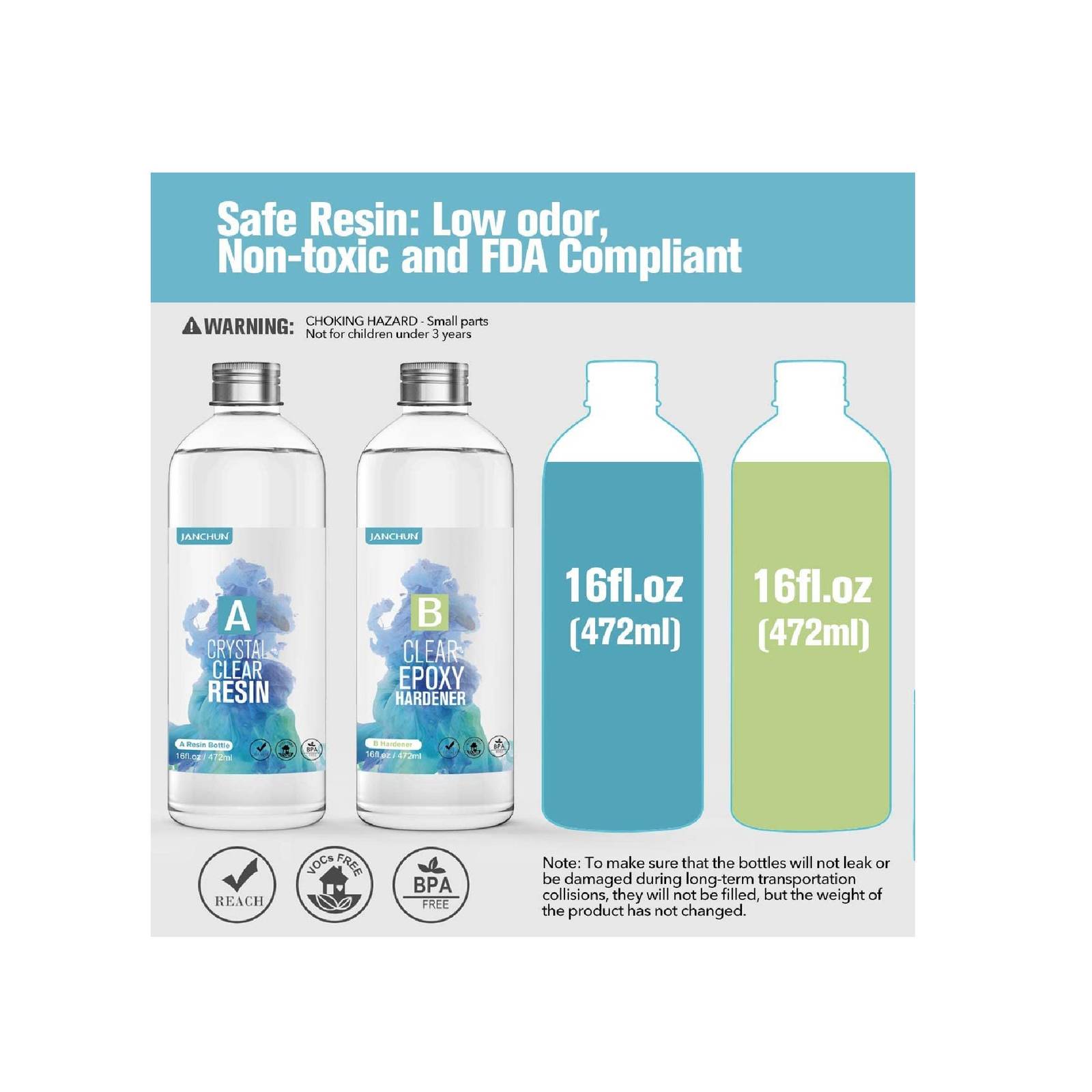 JANCHUN 32oz Clear Epoxy Resin Casting & and similar items