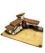 Diorama European Stable Barn Outbuildings Nativity Made in France - $99.99