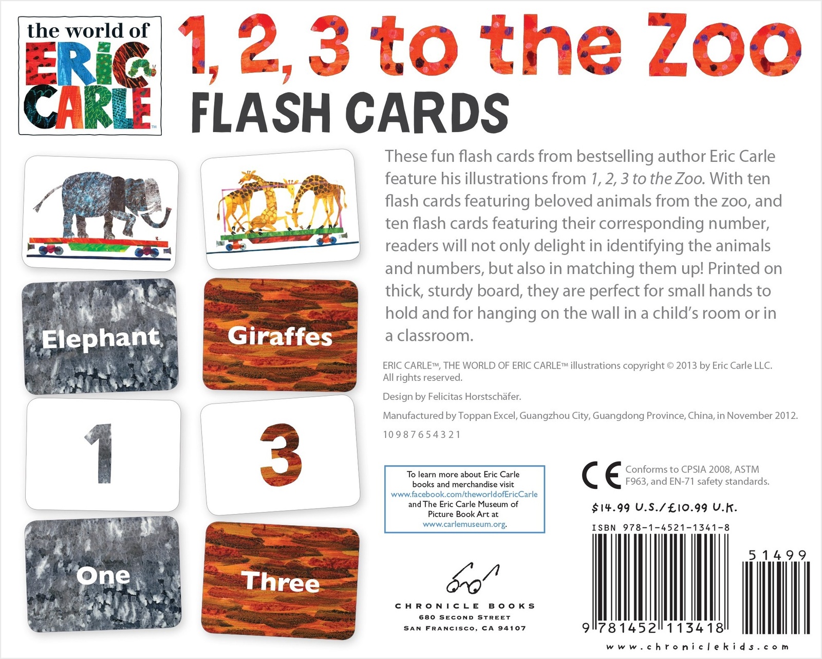 1,2,3 to the Zoo Flash Cards from The World of Eric Carle Numbers