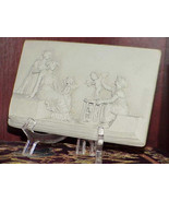 Antique Neoclassical Gray Clay Bas Relief Greek Wall Frieze Sculpture Vi... - $689.99