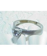 14K .33 Carat VS Diamond Solitaire Ring White Gold Sz 7.5  Engagement - $399.99