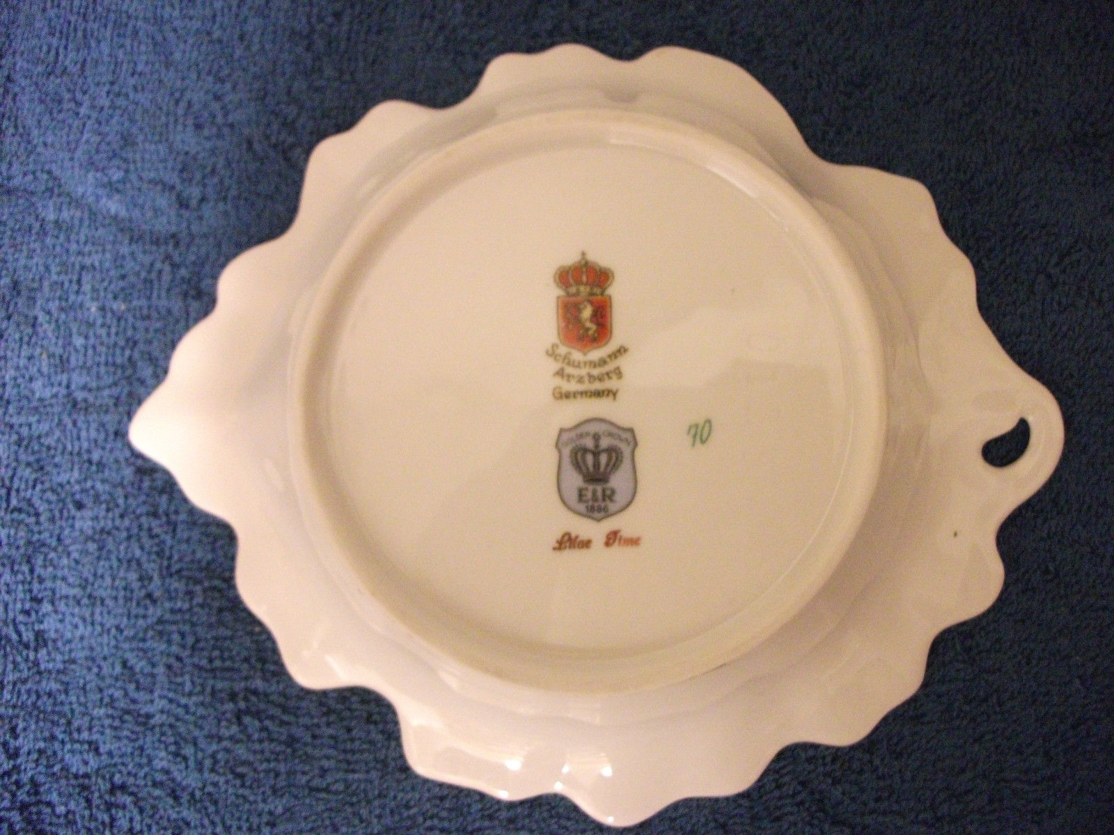 SCHUMANN ARZBERG DISH PLATE BOWL GOLDEN CROWN E&R 1886 LILAC TIME