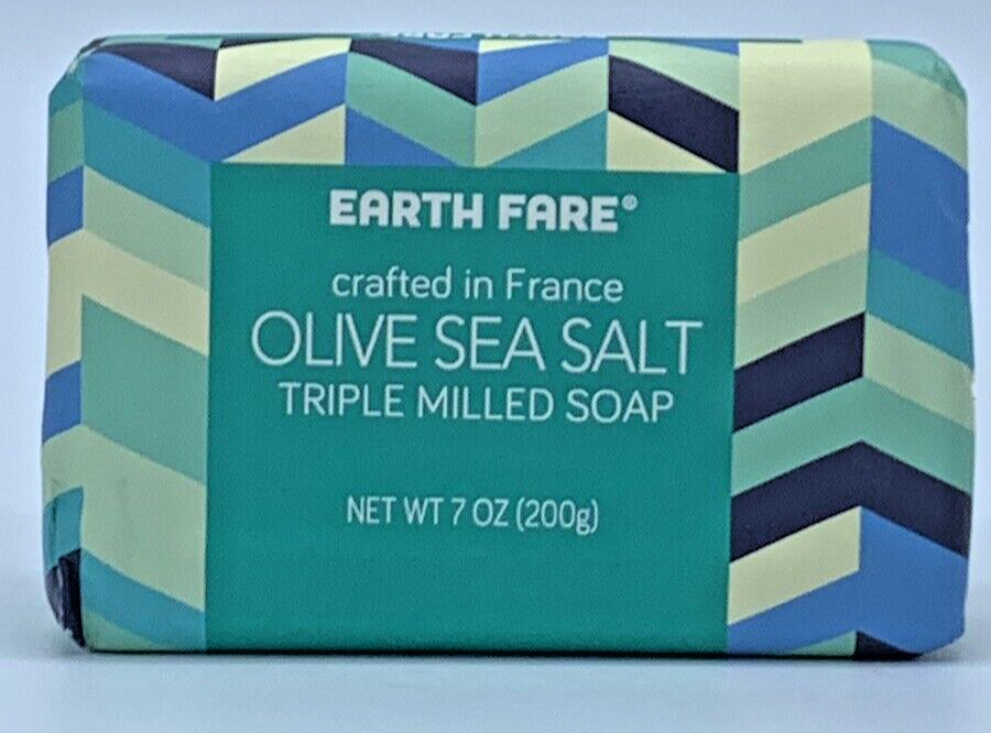 Earth Fare Triple Milled Soap Olive Sea Salt Made In France Body Soaps