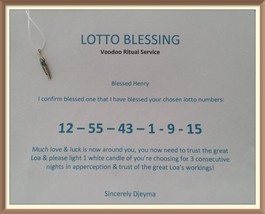  Winning Lotto Numbers Shaman Priestess Blessing Ritual Black Magick  - $59.00