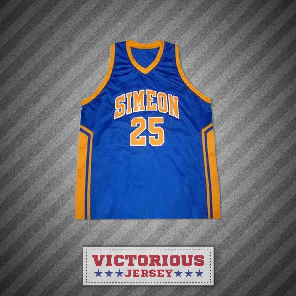 Derrick Rose 25 Simeon High School Basketball Jersey New Athletic Apparel