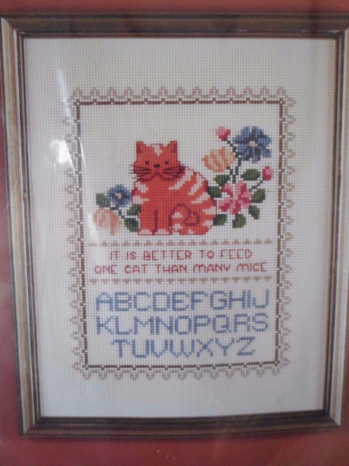 Astor Place Cat Perforated Paper Sampler Cross Stitch ...