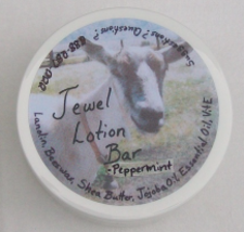 Peppermint Jewel Lotion Bar  all natural moisturizing bar for hands heels elbows - $5.25+
