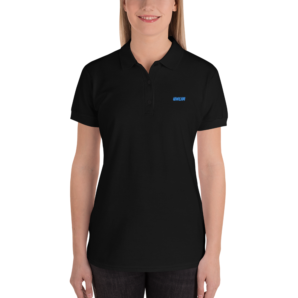 Embroidered Women's Polo Shirt Tops