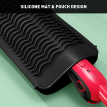 Resistant Silicone Mat Pouch for Flat Iron, Curling Iron,Hot Hair Tools (Black) image 3