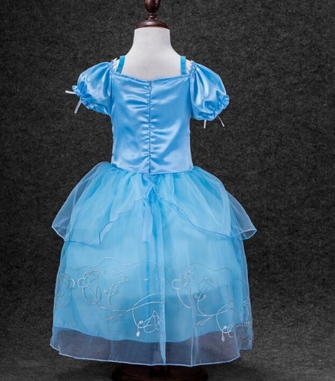 Fashion cosplay Girls dress princess party fancy Kids Cloth Cinderella ...