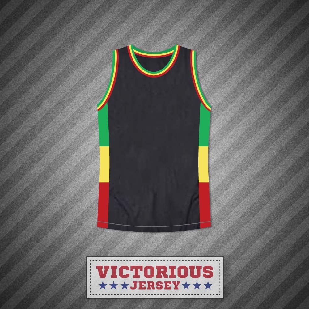 Rasta Style Jamaica Basketball Jersey Any Player or Number Stitch Sewn ...