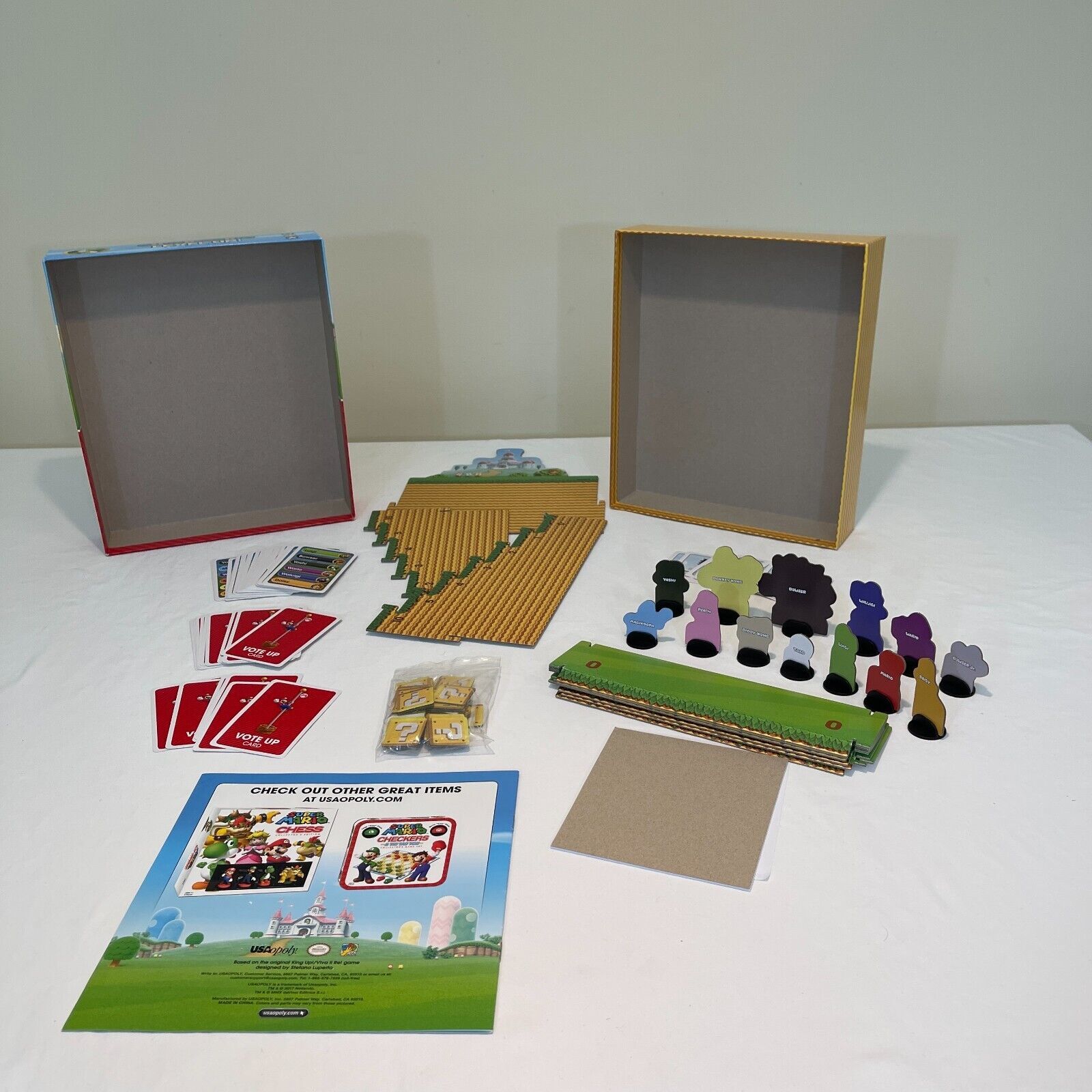 Super Mario Level Up Board Game By USAopoly Complete Game Mario Peach super-mario-level-up-board-game-by-usaopoly-complete-game-mario-peach