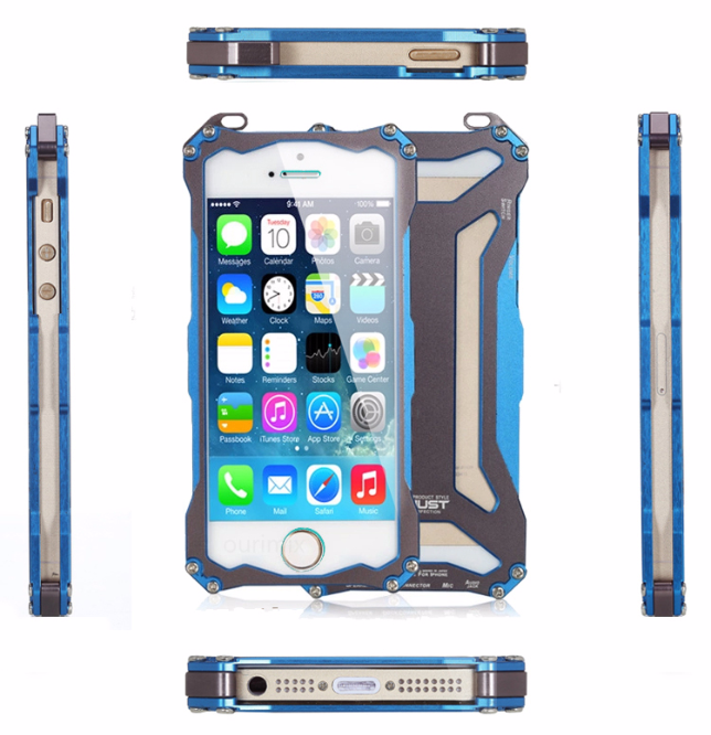 R-JUST Aluminum Metal Frame Cellphone Case Cover Bumper For iphone 5 5S