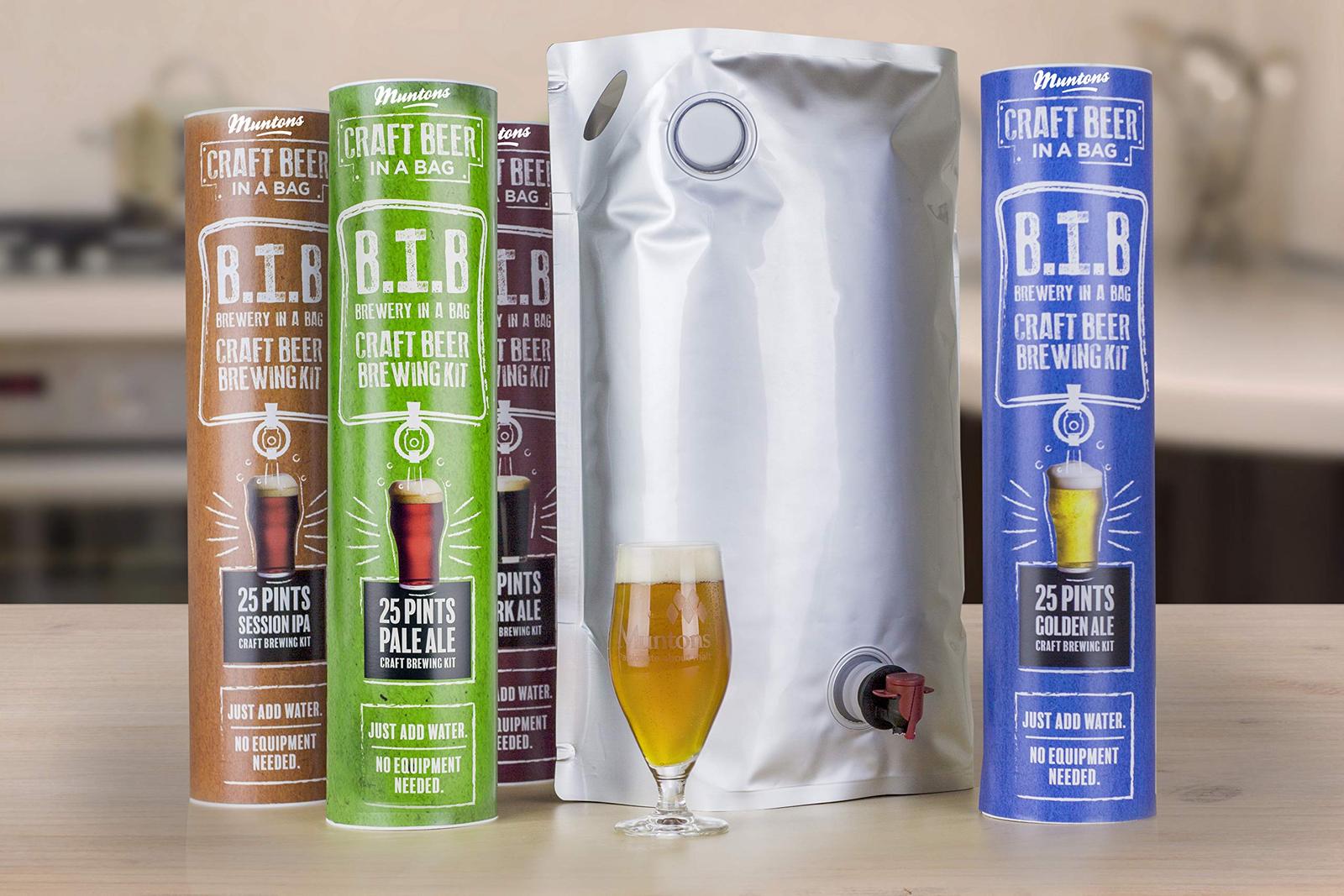 Muntons Craft Beer in a Bag, Craft Beer Brewing Kit, Session IPA No Equipment N Water Filters