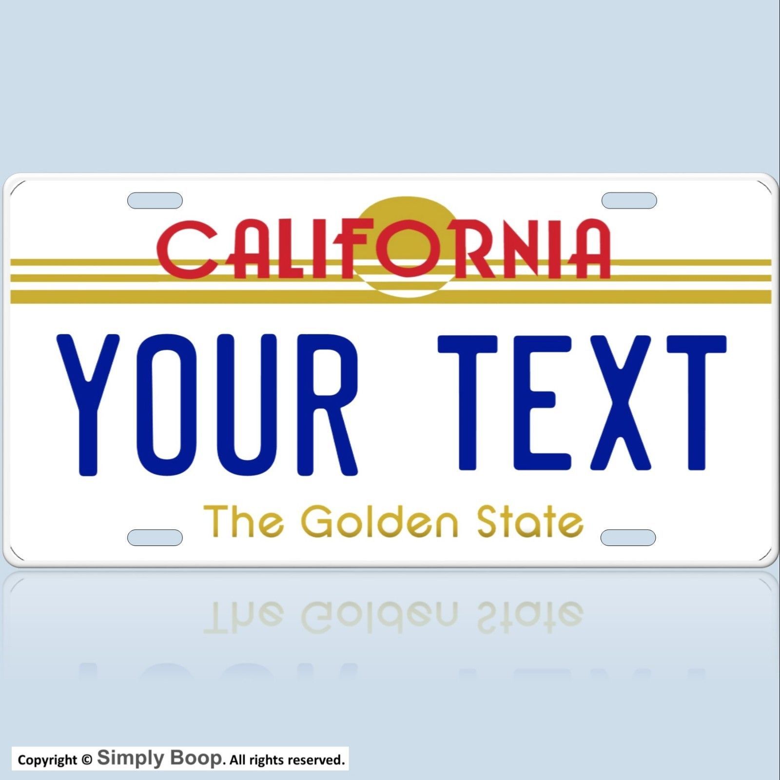 California State License Plate Tag Personalized Custom The Golden State