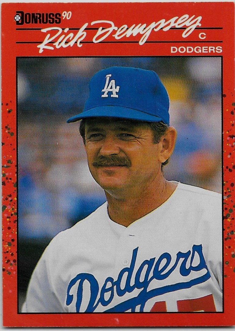 1990 Donruss Baseball Card, #557, Rick Dempsey, Los Angeles Dodgers 