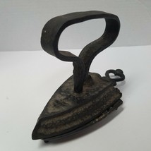 Antique Cast Iron Clothing Iron With Ornate Trivet For Iron To Sit On - $50.00