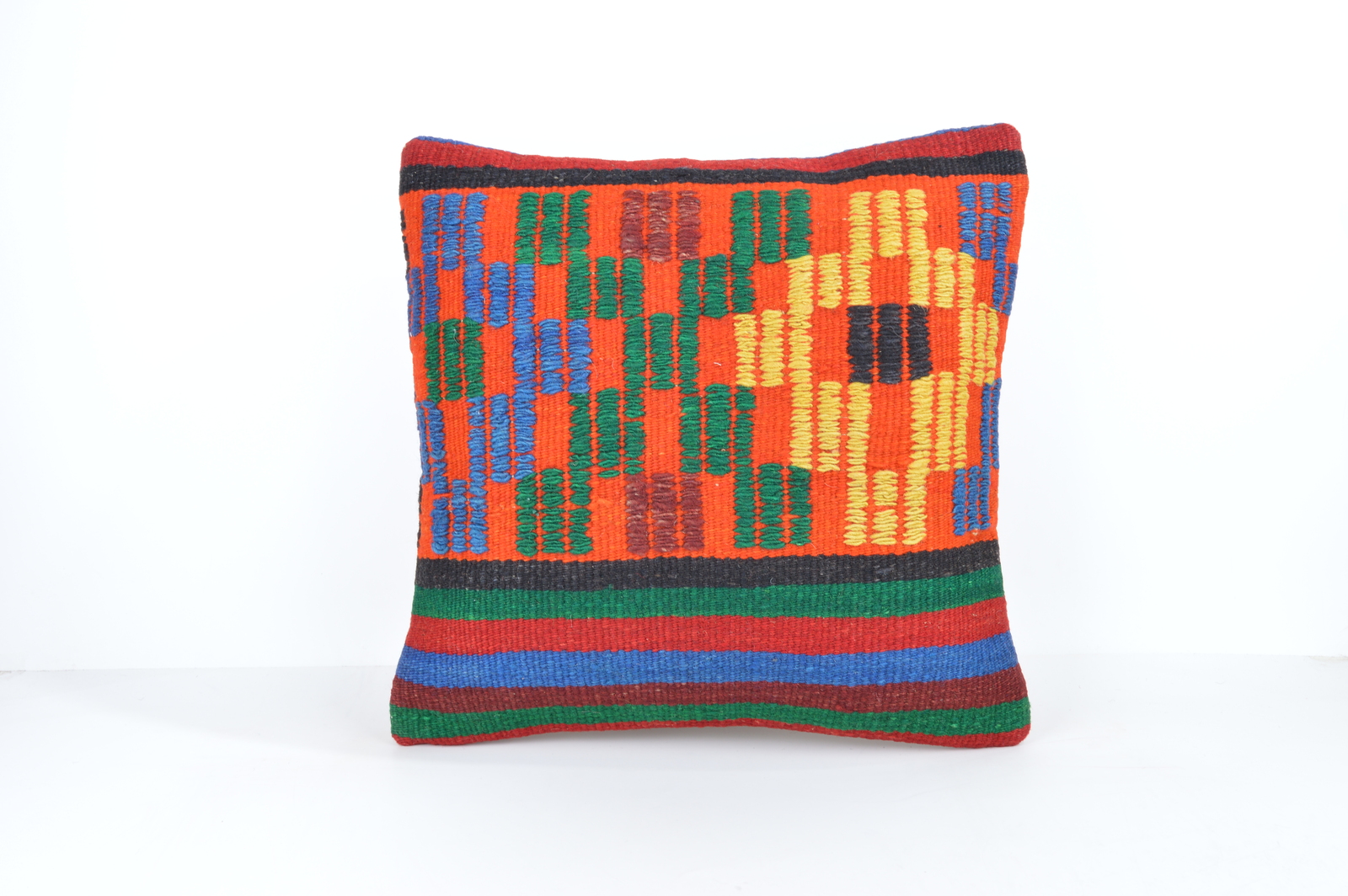 Accent embroidered pillows cute pillows modern pillows throw pillow orange green - Pillows