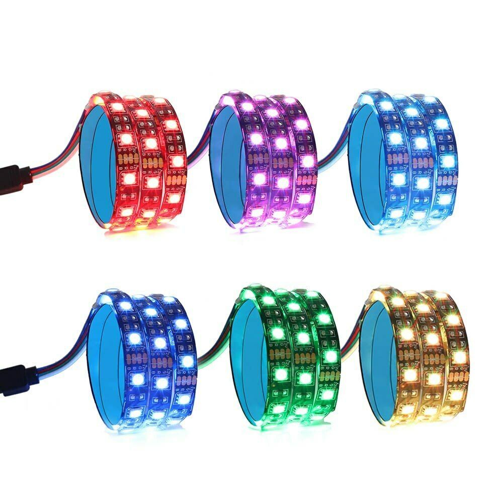 SATA Interface RGB LED Strip Light 60LEDs/m Tape Full Kit RF Controller