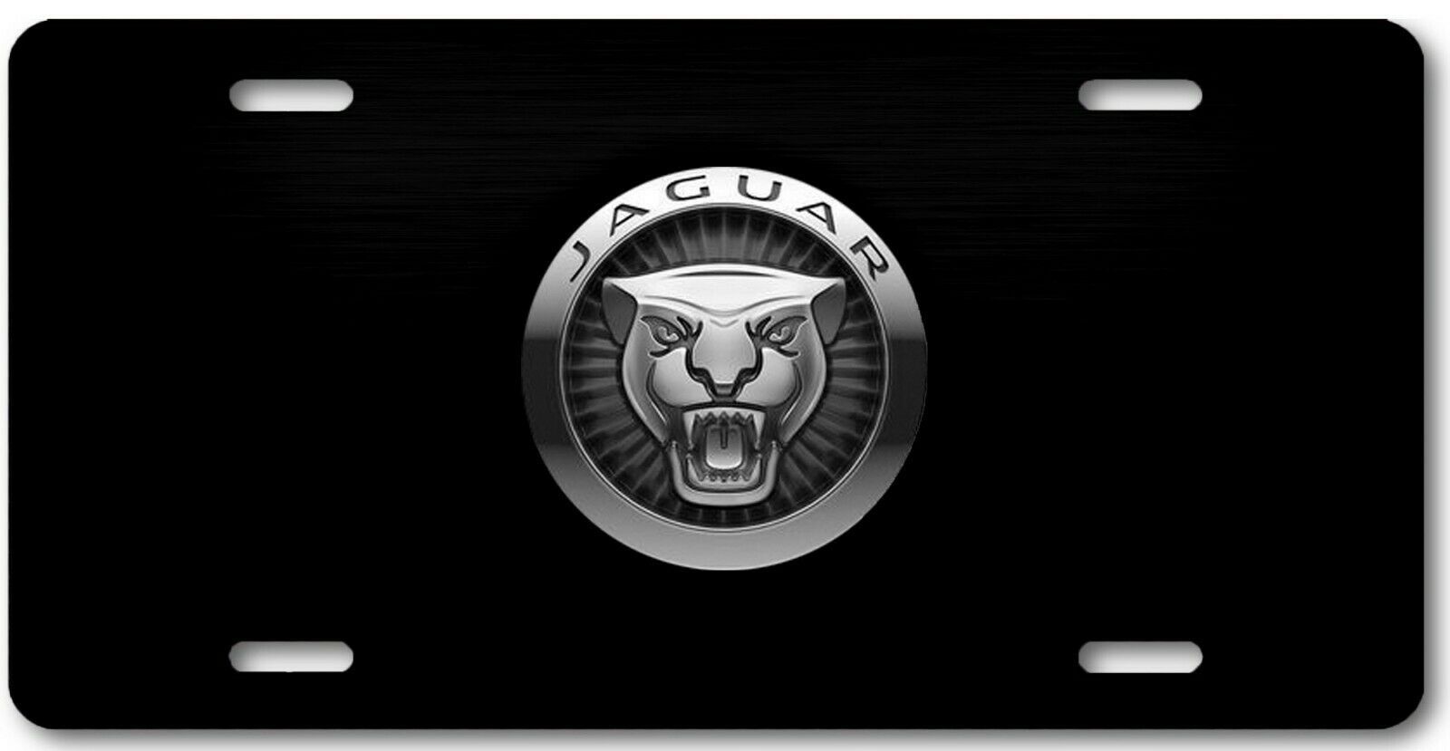 Jaguar vanity aluminum license plate car truck SUV tag black Car