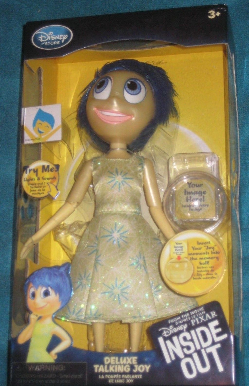 Inside Out Deluxe Talking Joy Doll Authentic Disney Store 9.5 