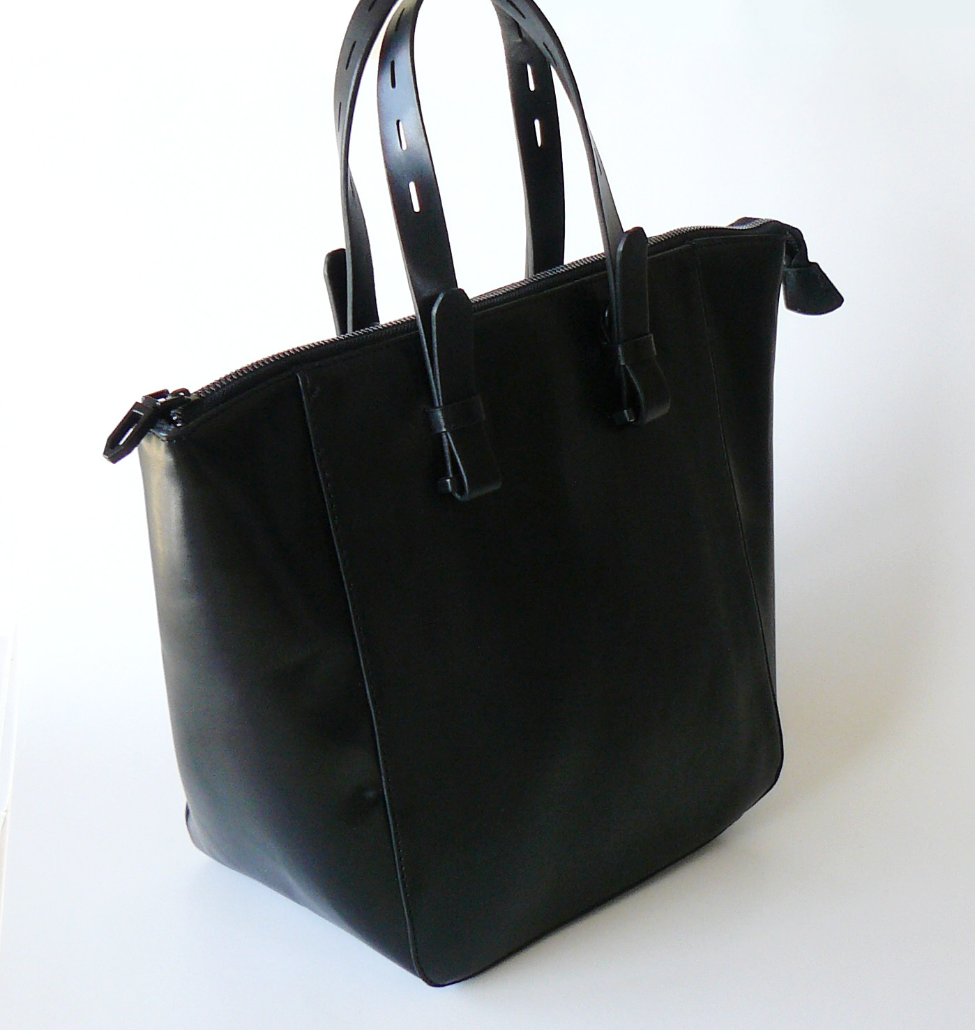 Black Leather Shopper Bag Zara | IUCN Water
