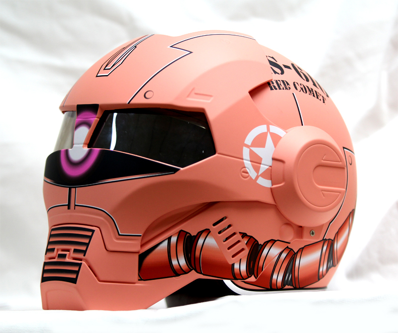 Masei 610 Gundam Zaku Matt Red Motorcycle Helmet - Helmets