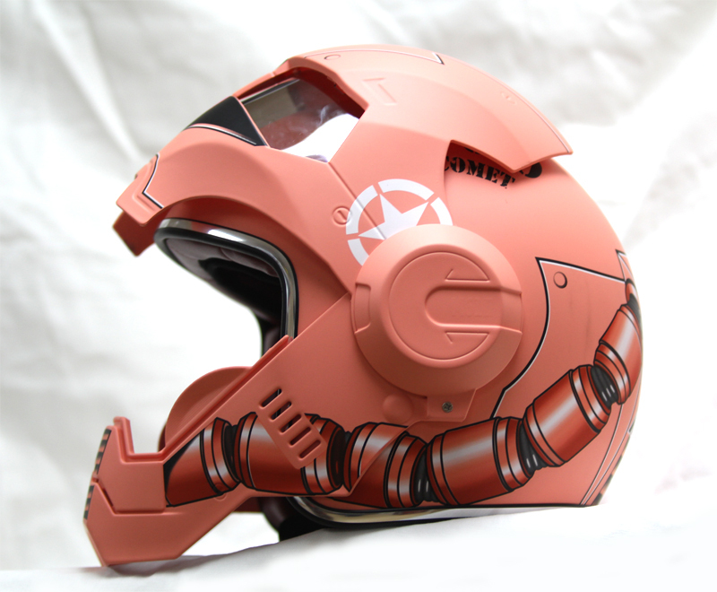 Masei 610 Gundam Zaku Matt Red Motorcycle Helmet - Helmets
