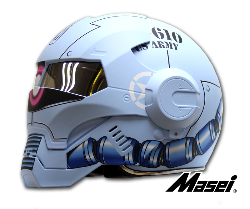 Masei 610 Gundam Zaku Matt Blue Motorcycle Helmet - Helmets