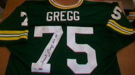 FORREST GREGG AUTOGRAPHED GREEN BAY PACKERS JERSEY, #75, SUPER BOWL CHAM... - $519.75